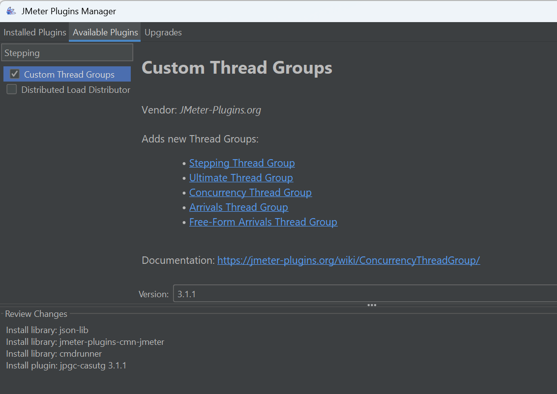 Stepping Thread Group
