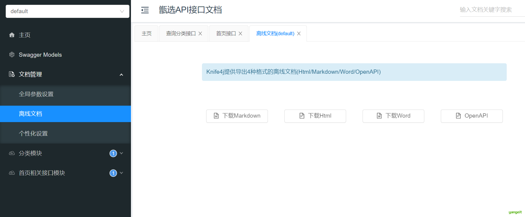 Knife4j示意图