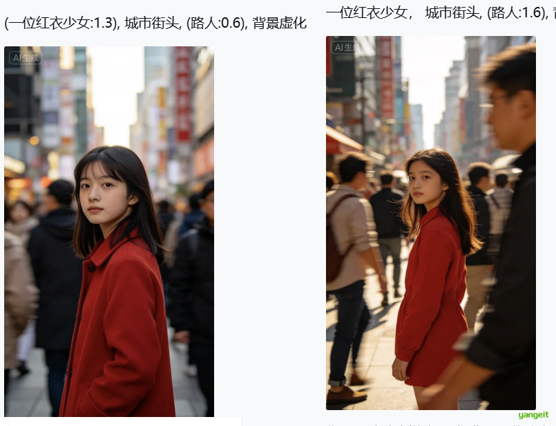 权重效果图对比